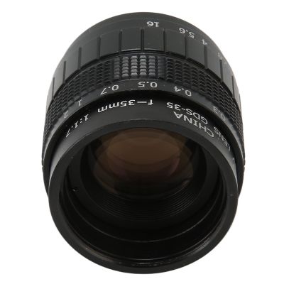 ciciglow 35mm 2/3 Manual Focus Lens F1.7 Large Aperture Fixed Focus Telecine Lens for C Mount Mirrorless Camera (Black)