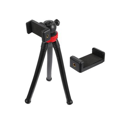 GALPADA Adjustable Phone Tripod with Mount and Flexible Clip Portable Lightweight Video Stand for Smartphones and Cameras Corrosion-Resistant Tabletop Holder for Travel and Overhead