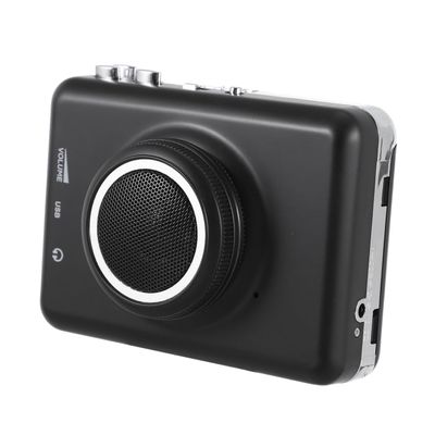 Uonlytech USB Cassette to Converter with Detachable Speaker Player for Digital Music Transfer Audio Capture Compatible Music Devices Black Compact Design