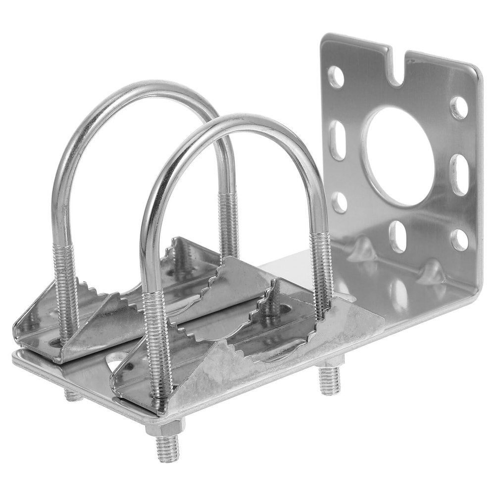 LOORGVEL Aluminum Alloy Antenna Mount Bracket Outdoor Pole Mounting Rack for Attic and Roof Weather-Resistant Antenna Pole Holder Compatible with Extenders