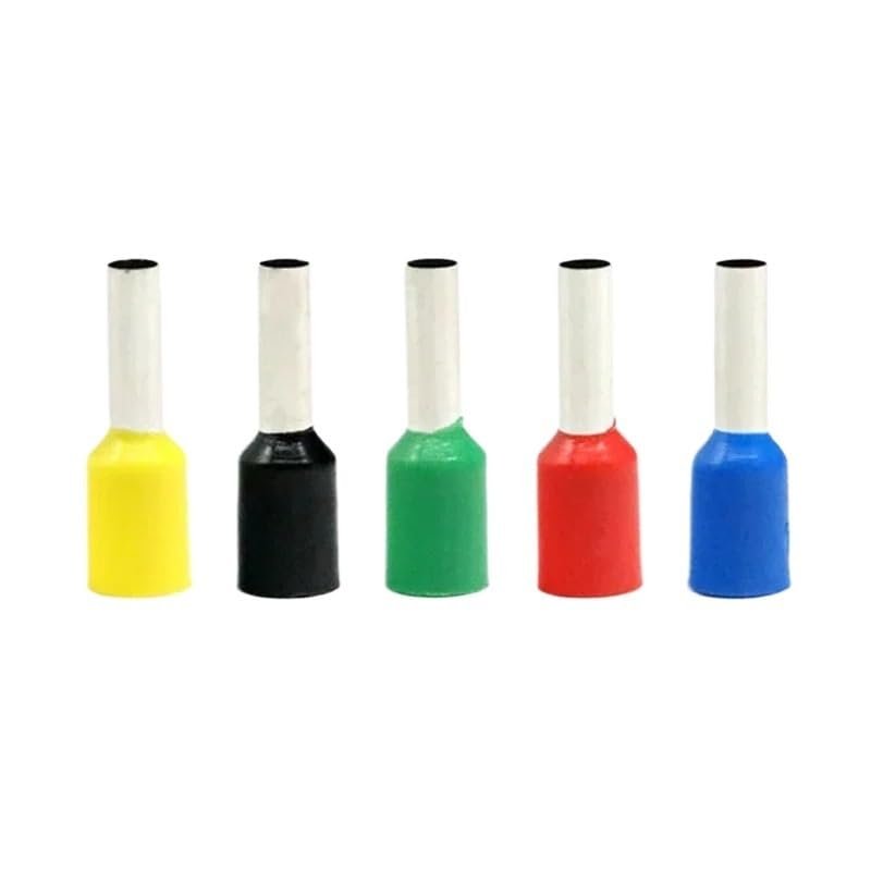TFVBNMK Terminal 100Pcs E0508 E7508 E1008 E1508 E2508 Insulated Ferrules Terminal Block Cord End Wire Connector Electrical Crimp Terminator Crim(Green,E0508 x 100Pcs)