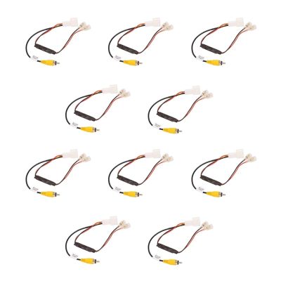 10X 4 Pin Car Reverse Camera Retention Wiring Harness Cable Plug Adapter Connector Fit for Toyota Be Applicable