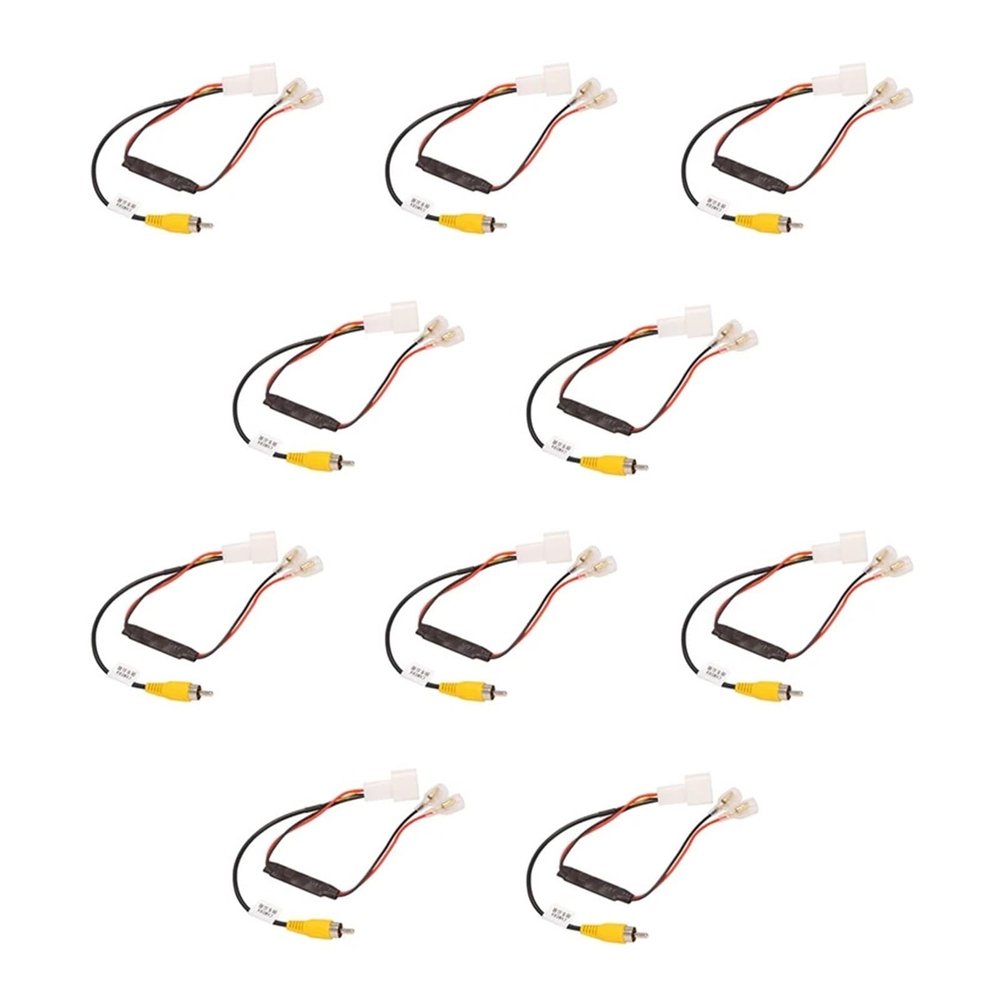 10X 4 Pin Car Reverse Camera Retention Wiring Harness Cable Plug Adapter Connector Fit for Toyota Be Applicable