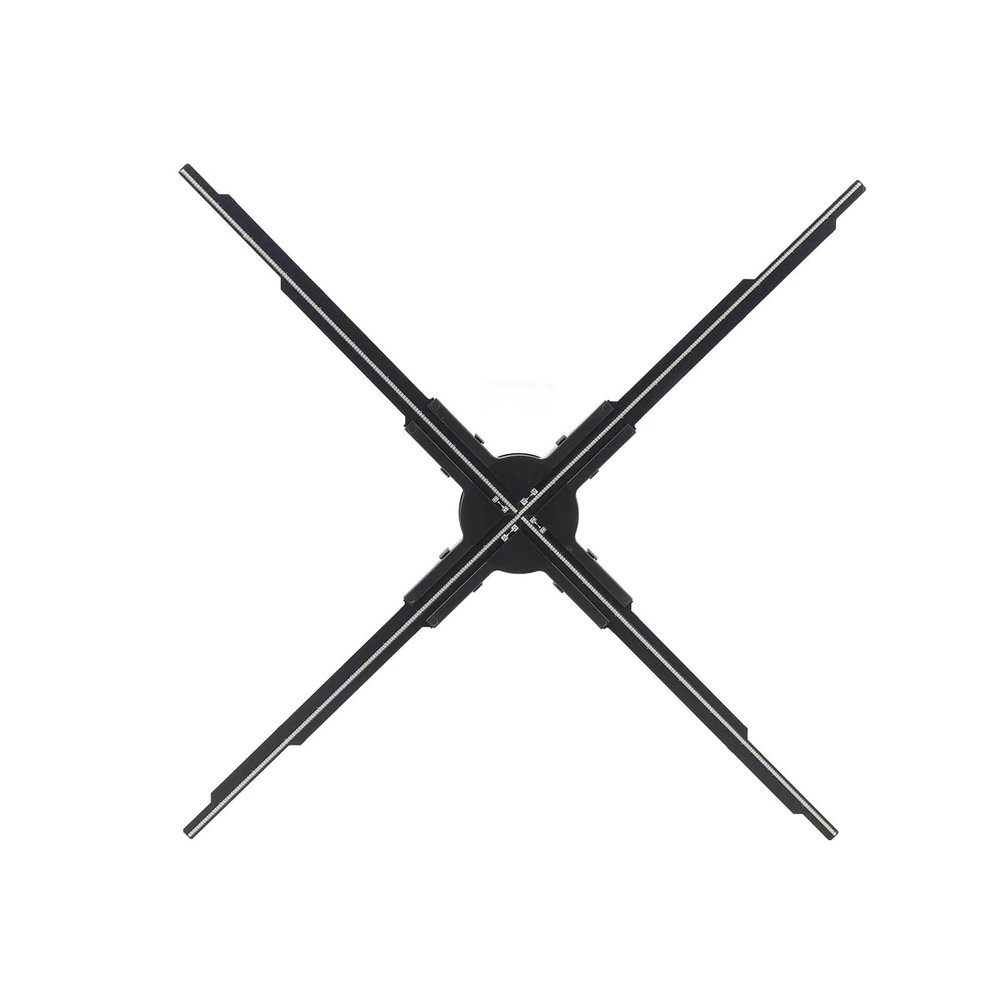 60cm 4 Blades 3D Hologram Fan, 2500x640 3D Hologram Projector With APP 640pcs LED Beads 4GB Memory Card For Business Shop for Business