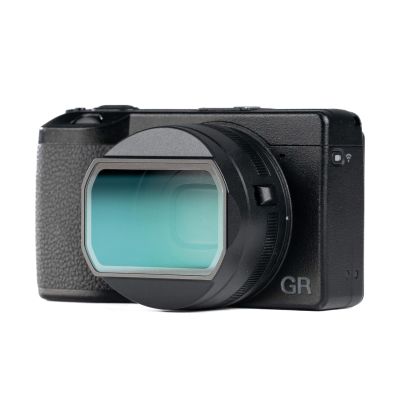 Adapter Ring Square Hood for Ricoh GR IV GR III GR IIIx, Expandable ND CPL and Other Filters, Compatible with GW4 GT2 (GR IIIx Square Hood+Hood UV Filter)