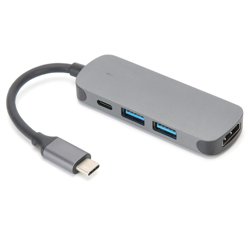 4 in 1 Type C Docking Station, USB C Hub A, Multifunction Expan Dock with 4K, USB 3.0 Fast Data Transfer, Aluminum y Cover for Laptop, PC,