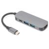 4 in 1 Type C Docking Station, USB C Hub A, Multifunction Expan Dock with 4K, USB 3.0 Fast Data Transfer, Aluminum y Cover for Laptop, PC, view 1