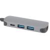 4 in 1 Type C Docking Station, USB C Hub A, Multifunction Expan Dock with 4K, USB 3.0 Fast Data Transfer, Aluminum y Cover for Laptop, PC, view 3