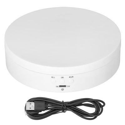 Electric Rotating Di Stand, Motorized Turntable Di with 360 e Rotation, Steady and Noiseless ABS for Jewelry Watches Shop Exhibition, Includes