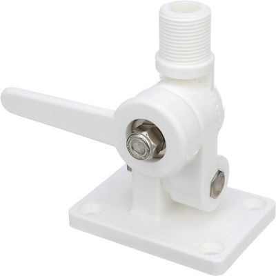 SZGCC Marine GA-3M Ship VHF AIS Antenna Mount, White Plastic, Adjustable Base Mounting Bracket for Marine Radio Communication Equipment