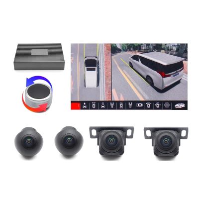 AHD 4K 1080P 3D 360 Degree Bird View System Cameras Car Parking Surround Video 4CH Recorder DVR UHD(None)