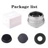 Compatible for Sony E 35mm F1.6 APS-C Manual Focus Mini Prime Lens with C-Ring EOS 1 C-FX NEX Micro 4/3(Silver,1) view 3