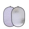 for Studio Photography Ellipse Multi Disc Reflector Collapsible Light Portable Oval 2 in1 Silver and White 90x120cm 35x47 view 1