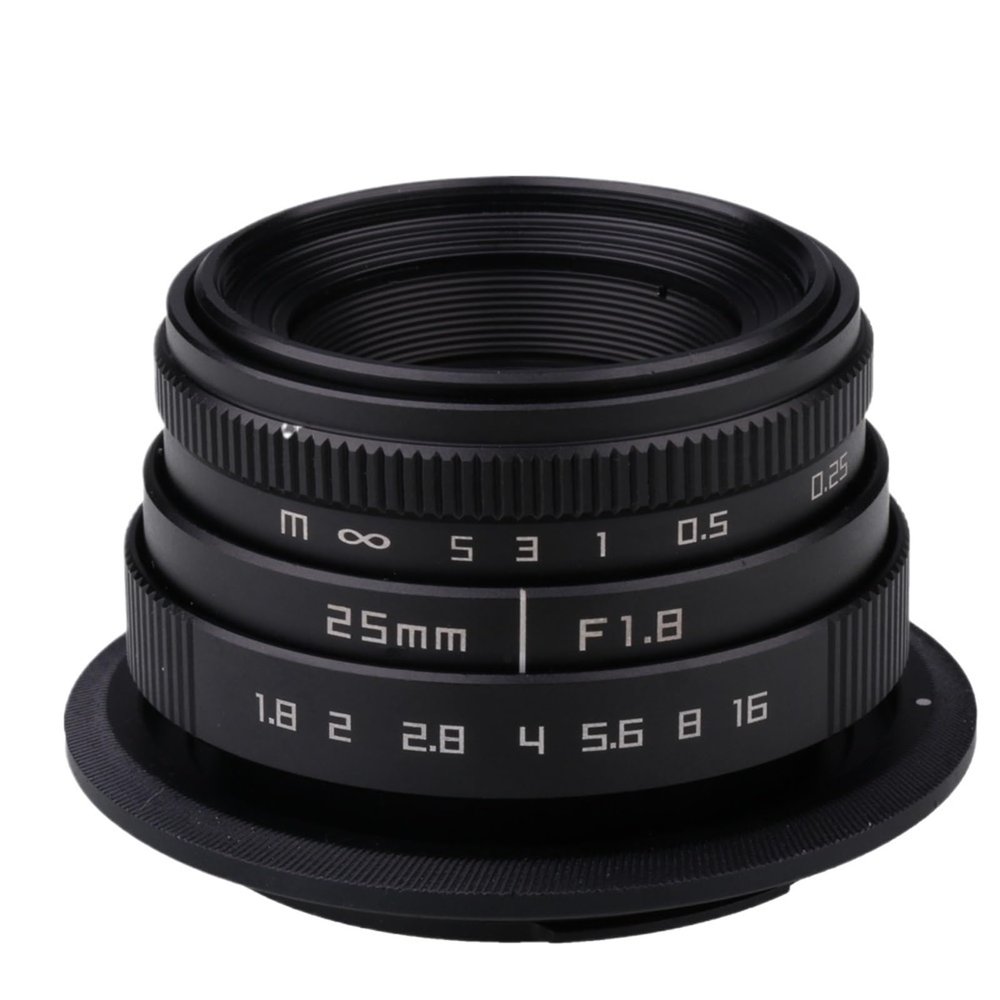 Compatible for Sony E 25mm F1.8 C-Mount Lens with Adapter for Mirrorless Cameras(for N1)