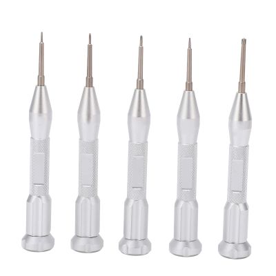 5PCS Small rtment Set, th Point Tip, Metal Handle Electronic Repair, Includes 1.5, Star 0.8, 0.6, T2, 2.5 Tips