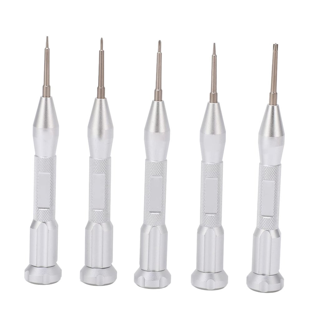 5PCS Small rtment Set, th Point Tip, Metal Handle Electronic Repair, Includes 1.5, Star 0.8, 0.6, T2, 2.5 Tips
