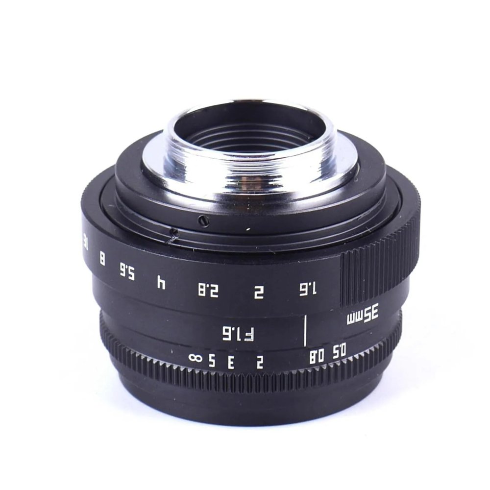 Compatible for Sony E 35mm F1.6 Manual Focus Prime Lens with C-Ring Mount EOS N1 C-FX NEX Micro 4/3 C-M4/3(Black,1)