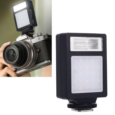 Yunseity Camera Flash with Video Light, 2500K-6500K CRI96 Bi Color Hot Shoe Mount Flashlight, Universal On Camera Flash Speedlight for DSLR Cameras Photography