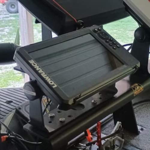 Fish Finder Mount by Str8 Up Mounts Dual in-Line Mount - Expandable Add-On for Dual Plate Mount - Supports Third Graph up to 12" - Heavy-Duty Aluminum Marine Electronics Mount