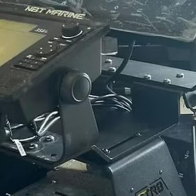 Fish Finder Mount by Str8 Up Mounts 7" Mega Pro Tournament Series Dual Mount - Heavy-Duty Aluminum Dual Graph Mount for Fish Finders - 7" Rise for Optimal Visibility - Built for Tournament Anglers