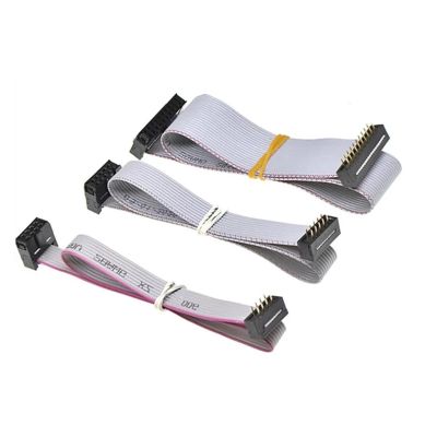 BHUPWZE 1PCS FC-FD DC4 IDC 2.54MM Pitch Male to Female Connector 6/8/10/12/14/16/20/24/26/30/34/40 PIN Flat Ribbon Download Data Cable(20CM,14P(2x7P))