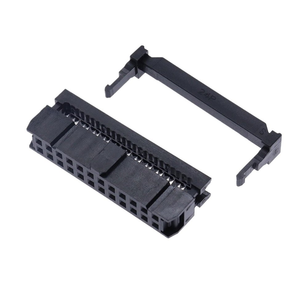 BHUPWZE FC-6P FC-8P FC-10P FC-14P FC-16P to FC-40P IDC Socket 2x5 Pin Dual Row Pitch 2.54mm Connector 10-Pin Cable(24P,15PCS)