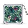 FekiLoot Tropical Leaves CD Case,Hard Plastic CD Storage,Portable DVD Wallet,Portable DVD, Holder VCD Organizer Wallet,Protective VCD Storage view 1