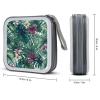 FekiLoot Tropical Leaves CD Case,Hard Plastic CD Storage,Portable DVD Wallet,Portable DVD, Holder VCD Organizer Wallet,Protective VCD Storage view 2