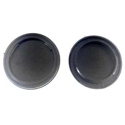 Black Gray Camera Rear Lens Cap +Body Front Cap for Sony E Mount ZVE1 A6700 A1 A7C II A7 A7R A7S A9 III IV A7CR as ALC-B1EM Excellent(Black Both Caps)