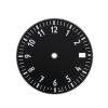 28.5mm Watch Dial Green Luminous Black White/Orange Watch Face With/No Calendar Replacement Dial For NH35/NH36/4R/7S Movement(Black White 1) view 1