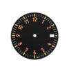 28.5mm Watch Dial Green Luminous Black White/Orange Watch Face With/No Calendar Replacement Dial For NH35/NH36/4R/7S Movement(Black White 1) view 2