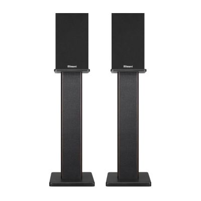 Elimavi Universal Floor Speaker Stands, 22.64 Inch Surround Sound Stands Supports 150LB, Non-Slip Pads & Cable Ties, for Bookshelf Speakers,Satellite Speakers,Studio Monitors, Easy Installation,Black