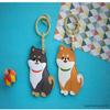 MC Fashion Cute Dog Keychain Holder for AirTag, PU Leather (Shiba Inu) view 3