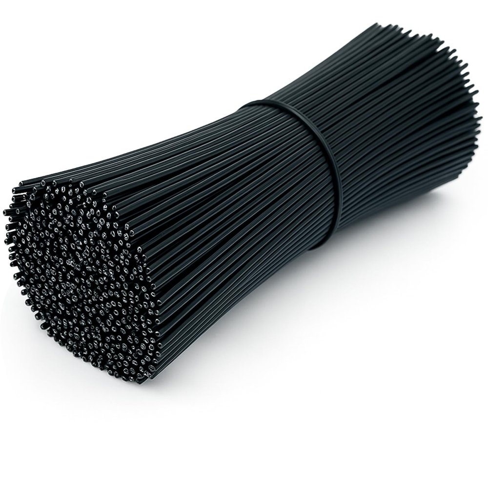 500-Pack Metallic Black Twist Ties 6-Inch Reusable Cable, Wire & Bag Fasteners with Durable Metal Core