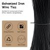 500-Pack Metallic Black Twist Ties  6-Inch Reusable Cable, Wire & Bag Fasteners with Durable Metal Core view 3