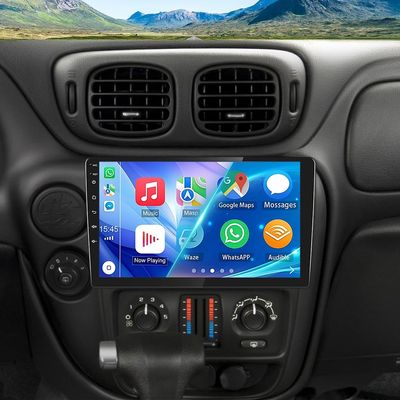 2G+64G Car Stereo for Chevy Trailblazer 2002-2009 with Wireless CarPlay and Android Auto, 10.1" Touchscreen Android 14 Double Din Car Stereo Bluetooth GPS WiFi SWC FM SWC Mirror Link Backup Camera