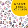 100PCS Unicorn Stickers Cute Kawaii Magical Vinyl Waterproof Decals for Scrapbooking, Laptop, Water Bottle, Party Favor, Birthday Gift, Fantasy Rainbow Decor view 2