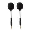 COHEALI 2pcs Bendable Mini Noise-Reduction Condenser Microphone for Phone Tablet Laptop Plug and Use Clear Sound Mic for Live Streaming Gaming Video Recording Black view 1
