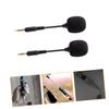 COHEALI 2pcs Bendable Mini Noise-Reduction Condenser Microphone for Phone Tablet Laptop Plug and Use Clear Sound Mic for Live Streaming Gaming Video Recording Black view 3
