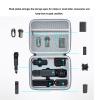 Miskall Carrying Case for 3, PU Leather Protective Storage Bag Shockproof Travel Camera Accessories Bag Grey view 2