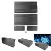 Cufaee Aluminum Alloy Box, Brushed Black Oxide Split Type Cooling Case, Enclosure Electronic Box for Amplifier GPS (300mm Long) view 4