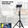 omarando Ipad Tripod Stand. Extendable Height with Adjustable Angle. Versatile Floor Standing Holder for iPad Pro, Mini, Air, Phone or 4.7-12.9" Tablet and Smartphones (Black) view 3