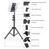 omarando Ipad Tripod Stand. Extendable Height with Adjustable Angle. Versatile Floor Standing Holder for iPad Pro, Mini, Air, Phone or 4.7-12.9" Tablet and Smartphones (Black) view 4
