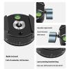 RSHuiOUXX Swisses Compatible Panoramic Tripods Head 360 Degree Rotation Heavy Duty 5kg Load Aluminum Alloy Camera Mount for view 3