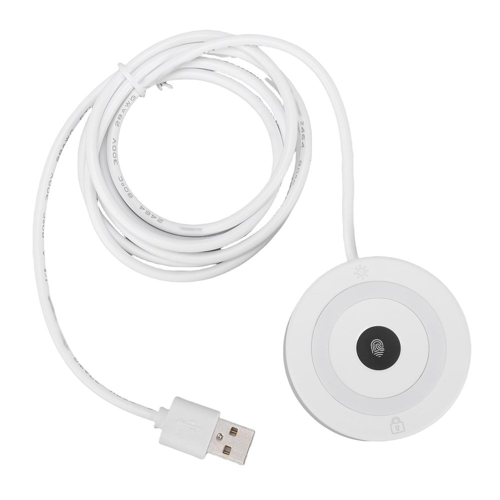 USB Fingerprint Reader Support for Wins 10 11, 360 Degree Touch Control Portable, Non Password Login Small Scanner Recorder PC Laptop
