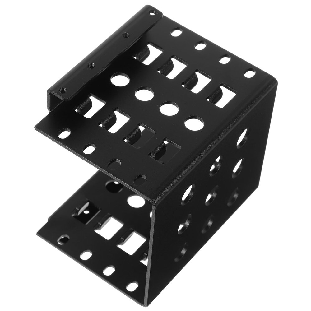 Angoily Hard Drive Bracket Iron SSD Mounting Rack Drive Cage Compatible with Computer Cases Easy Installation Black Storage Tray