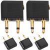 DOITOOL 5pcs Airplane Headphone Adapter Audio Jack to Dual Male Plug Connector for in-Flight Entertainment Travel Use view 1