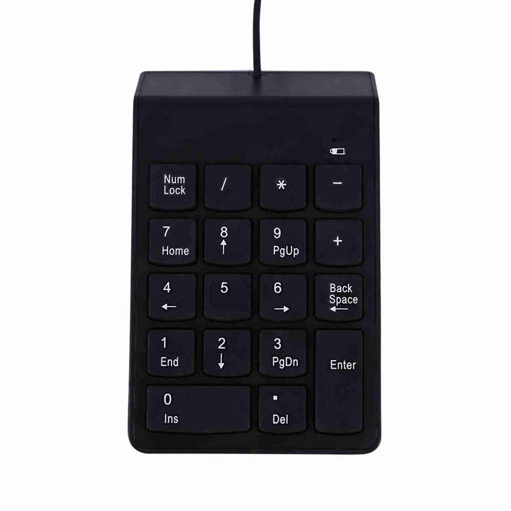ERYUE USB Numeric Keypad Mini Numeric Keypad 18 Keys PC Keyboard, Splashproof, Suitable for Notebook Users, 1 Piece