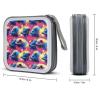 GAPWJNK Colorful Hedgehog CD Storage Case 40 Capacity DVD Case Holders Disc Wallet Bag for Home Office Travel Car view 2