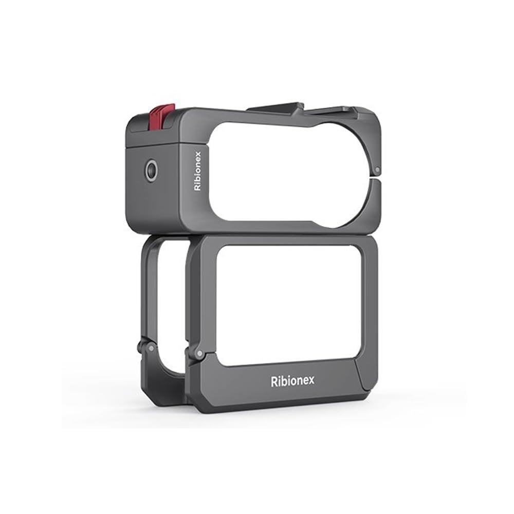 Full-Metal Protective Cage for DJI Osmo Nano Camera for DJI Mic with 1/4"-20 Threaded Hole/Cold Shoe Mount Multiple Expansion Adapter Mounts for Additional Connection Needs (Metal Rabbit Cage Set)